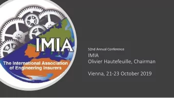 Olivier Hautefeuille, Chairman  Vienna, 21-23 October 2019  The purpose of Anti-trust