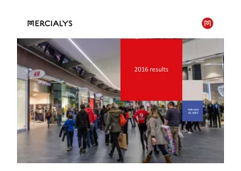 2016 results  February  15, 2017  Preliminary remarks  Preliminary remarks  The 2016 annual