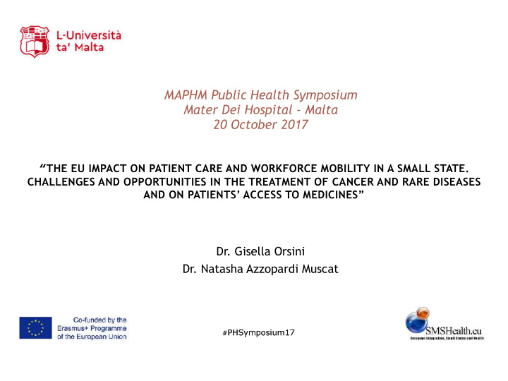 maphm public health symposium mater dei hospital malta 20