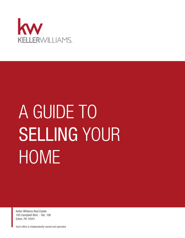 a guide to selling your home