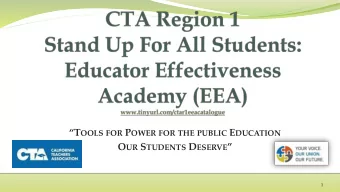 O UR S TUDENTS D ESERVE   1  www.tinyurl.com/ctaadvocacyagenda  2  3  Course GOAL:  Create