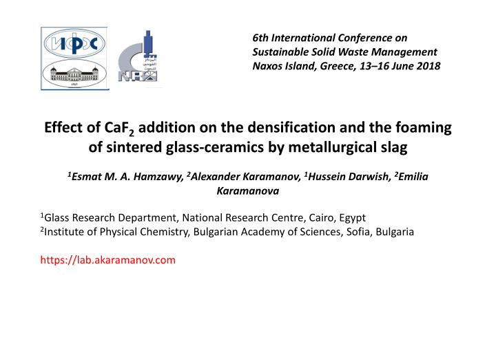 effect of caf 2 addition on the densification and the