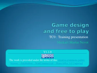 TC0 : Training presentation  Mickal Martin Nevot  26/12/2014 11:48  V1.1.0 Cette uvre de