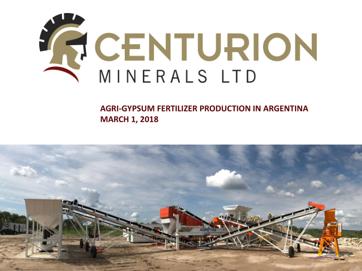 agri gypsum fertilizer production in argentina