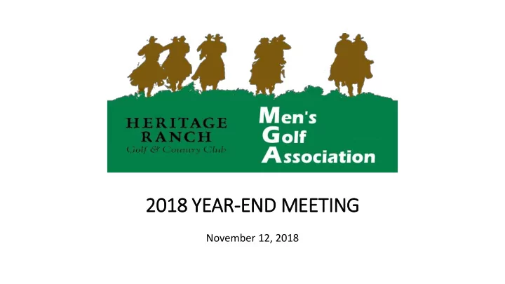 2018 year end meeting