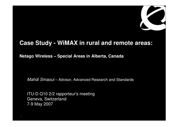 case study wimax in rural and remote areas