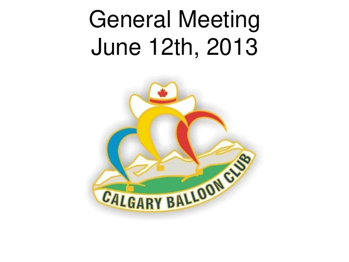 general meeting