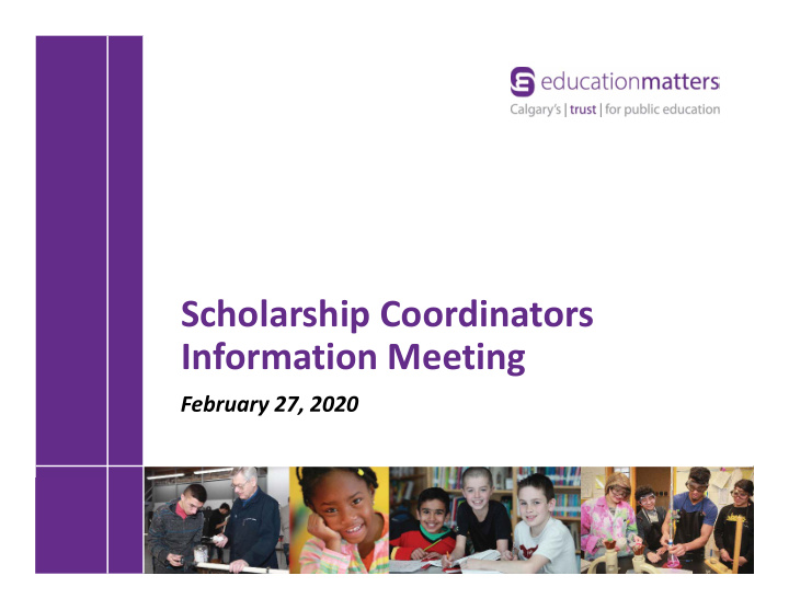 scholarship coordinators information meeting