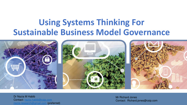 sustainable business model governance