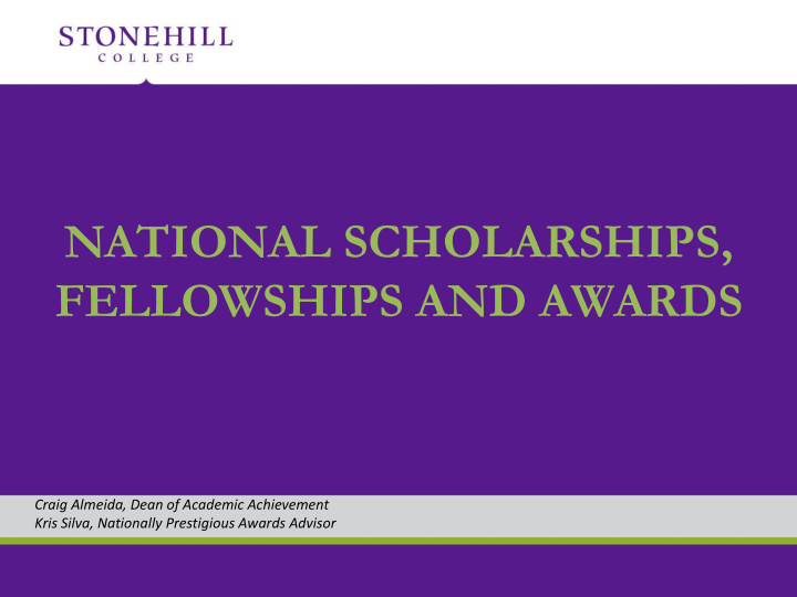 national scholarships fellowships and awards
