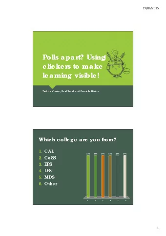 Polls apar  Polls apar  t? Using  t? Using  c lic ke r  c lic ke r  s to make  s to make  le ar  le