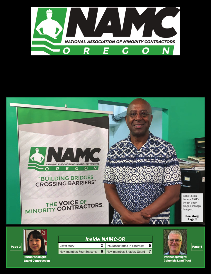 namc oregon introduces new program manager eddie lincoln