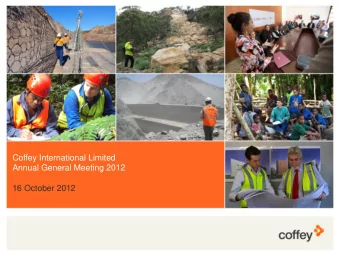 Coffey International Limited  Photo by James Ball - www.dlscape.com  Annual General Meeting 2012