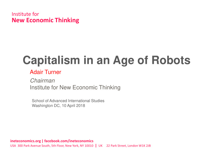 capitalism in an age of robots