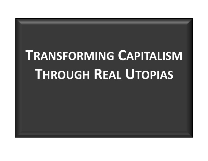 alternatives as real utopias