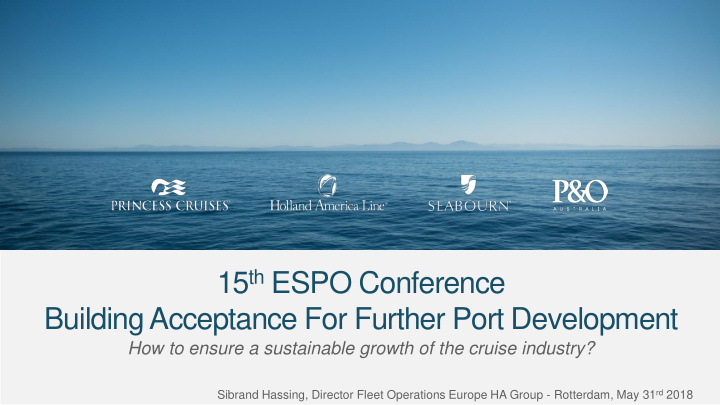 15 th espo conference building acceptance for further