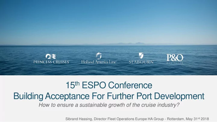 15 th espo conference building acceptance for further