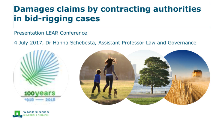 damages claims by contracting authorities