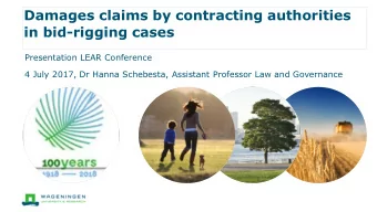 Damages claims by contracting authorities  in bid-rigging cases  Presentation LEAR Conference  4