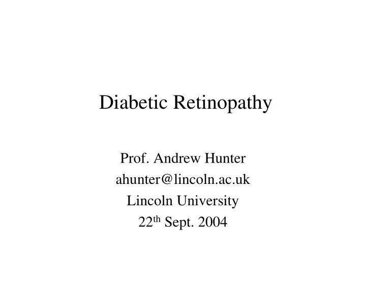 diabetic retinopathy