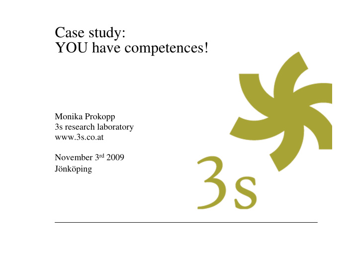 case study you have competences