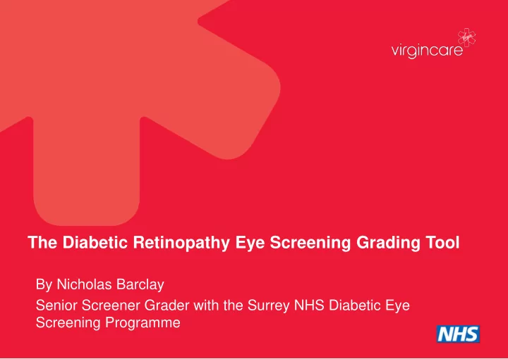 the diabetic retinopathy eye screening grading tool