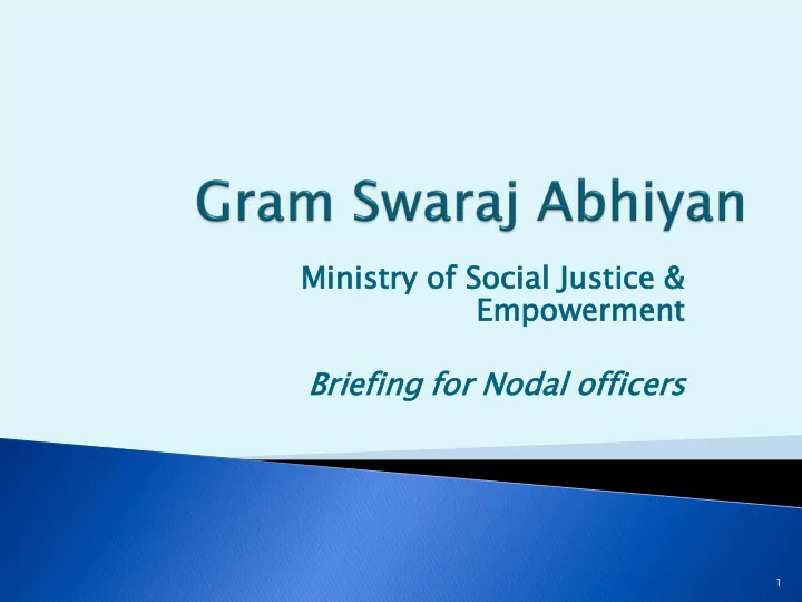 ministry istry of so social just stice ice