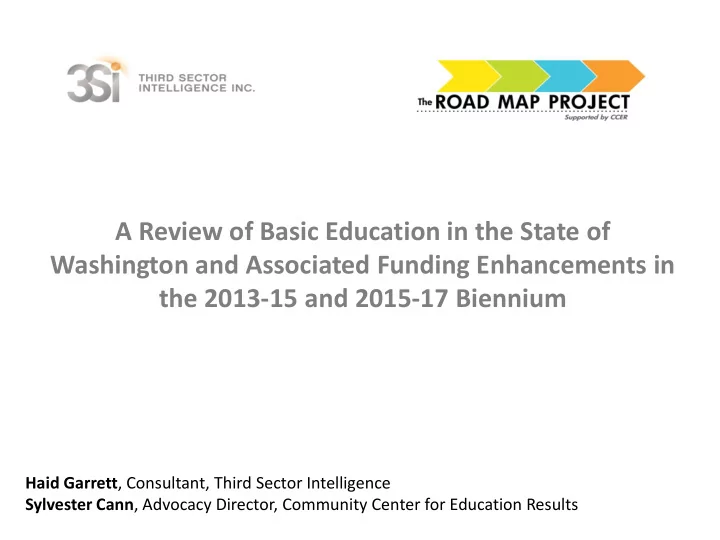 a review of basic education in the state of