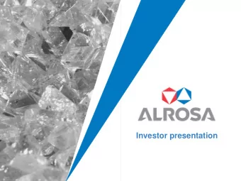 Investor presentation  Disclaimer The information contained herein has been prepared for the use in