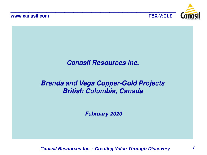 canasil com tsx v clz canasil resources inc brenda and