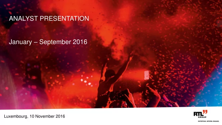 network january september 2016 luxembourg 10 november