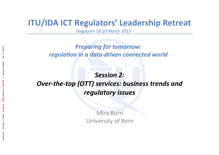 itu ida ict regulators leadership retreat