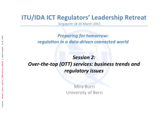 ITU/IDA  ICT  Regulators  Leadership  Retreat    Singapore  18-20