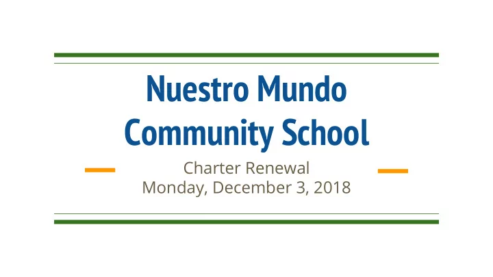 nuestro mundo community school
