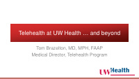 telehealth at uw health and beyond