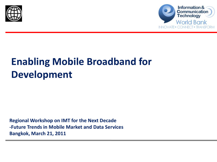 enabling mobile broadband for development