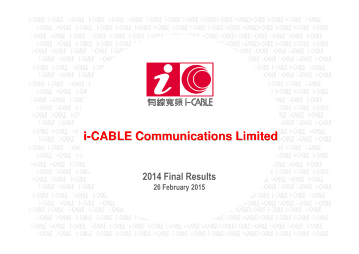 i cable communications limited cable communications