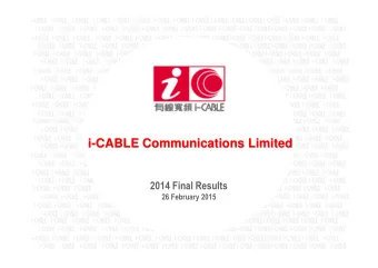 i-  -CABLE Communications Limited  CABLE Communications Limited  i