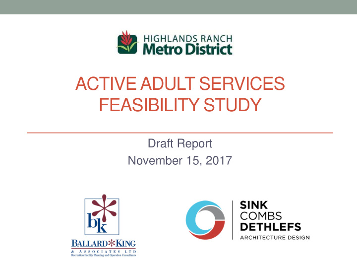 active adult services feasibility study