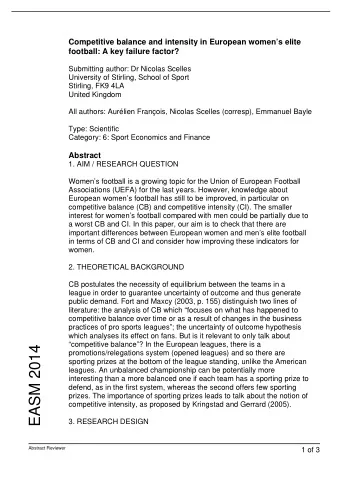 EASM 2014  promotions/relegations system (opened leagues) and so there are  sporting prizes at the