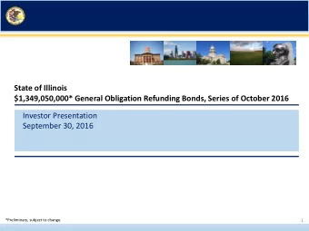 *Preliminary, subject to change.  1  Disclaimer  This investor presentation that you are about to