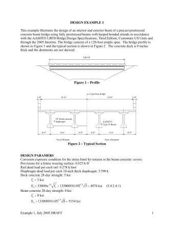 ' = 5 ksi f c  (  )(  )  15  .  =  15  .  '  =  =  E  33000  w  f  33000 0145  .  5  4074 ksi
