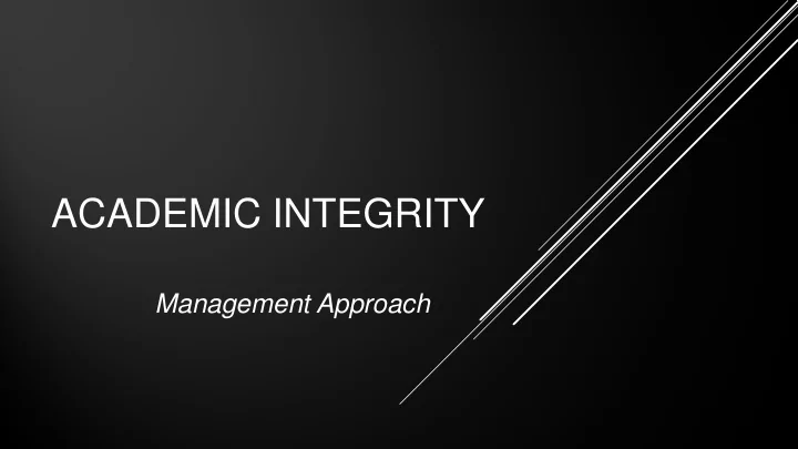 academic integrity