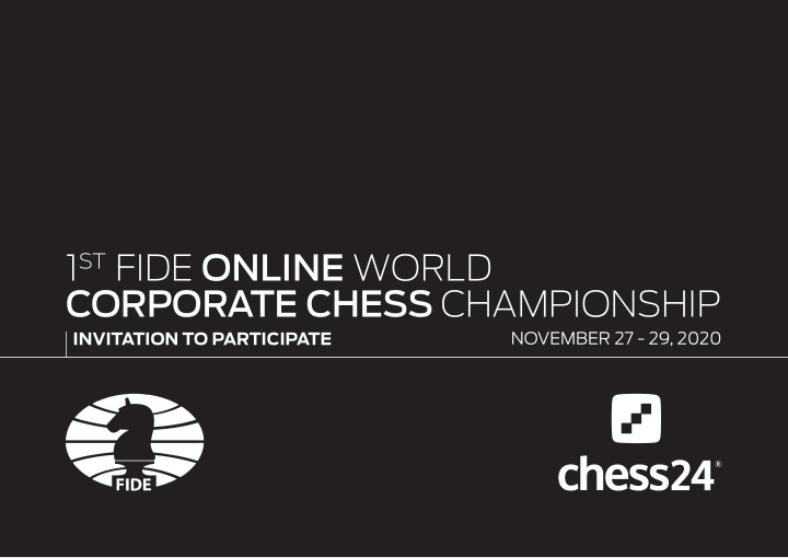 1 st fide online world corporate chess championship
