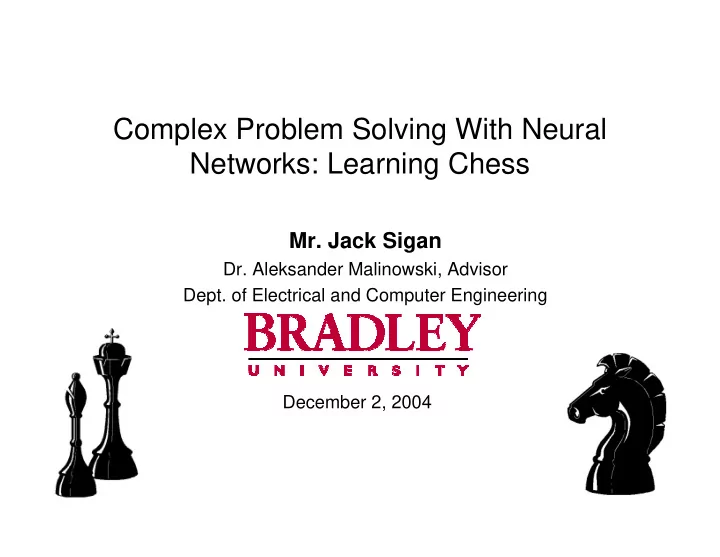 complex problem solving with neural networks learning
