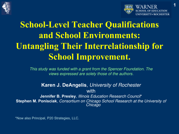 school level teacher qualifications and school