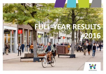 FULL-YEAR RESULTS  2016  Financial performance &amp; Operations  OPERATIONS  FY 2016  FY 2015  LFL