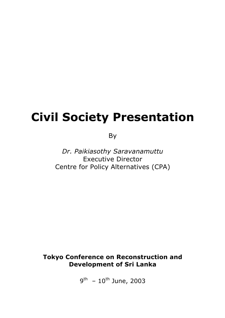 civil society presentation