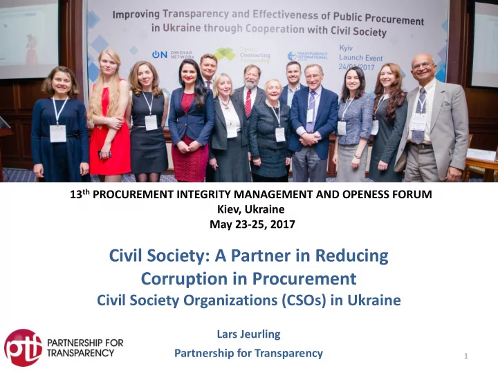 civil society a partner in reducing corruption in