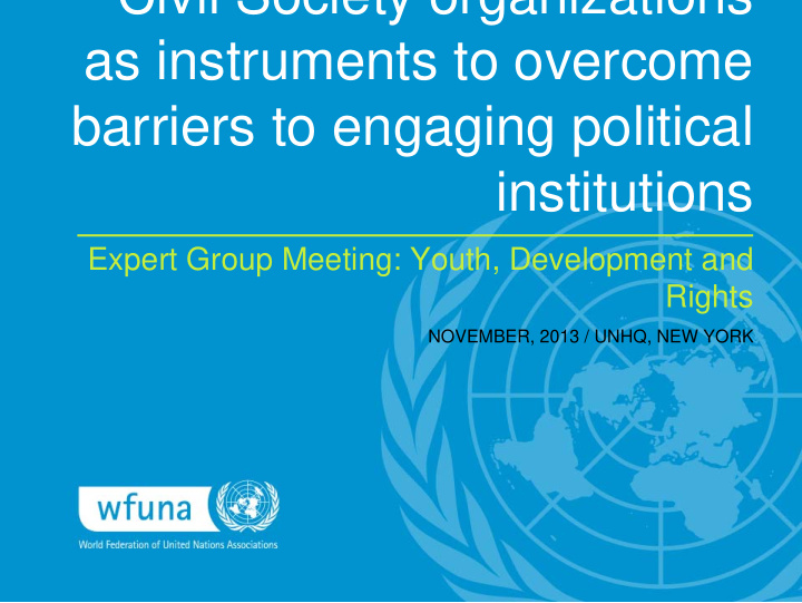 civil society organizations as instruments to overcome